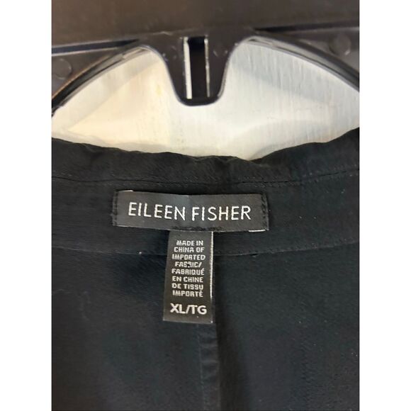 Eileen Fisher xl black blazer buttons rn#78121 - Picture 3 of 9